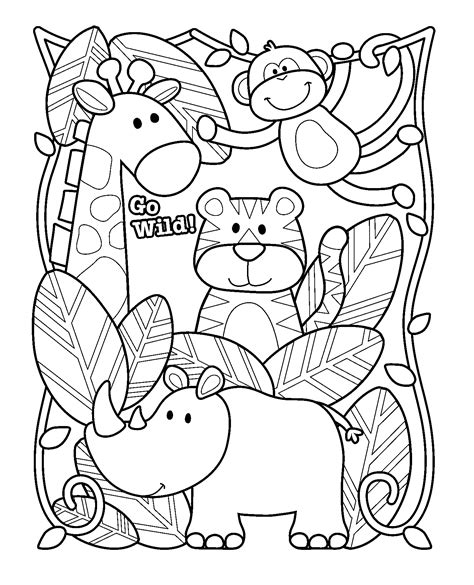 Free Printable Coloring Pages Zoo Animals